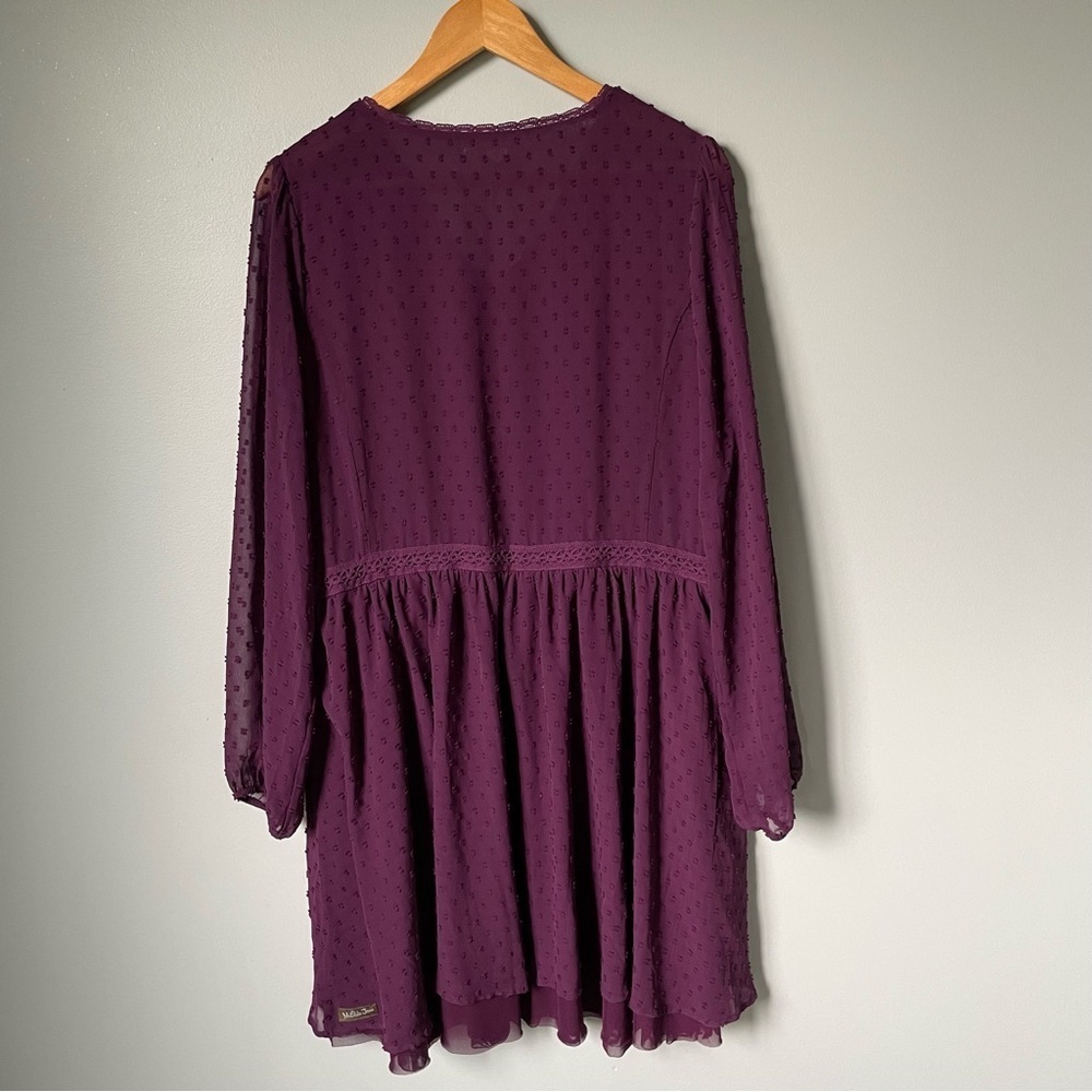 Matilda Jane Purple Pleated Sundress with Bishop Sleeves Size Medium - Picture 3 of 9